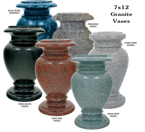 7x12 granite vases